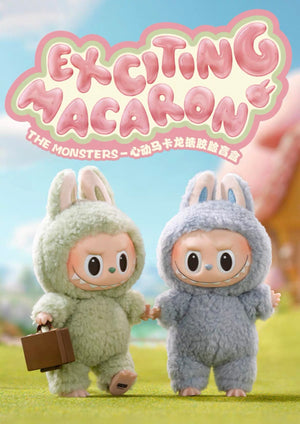 POPMART THE MONSTERS LABUBU Heart-beating Macaron Vinyl Face Series---- กล่องต้นฉบับ