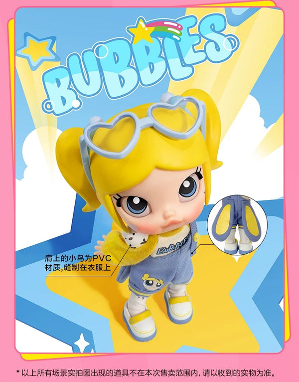 POPMART MOLLY x Powerpuff Girls na Naaaksyong Manika BJD (isang kahon ng tatlong piraso)