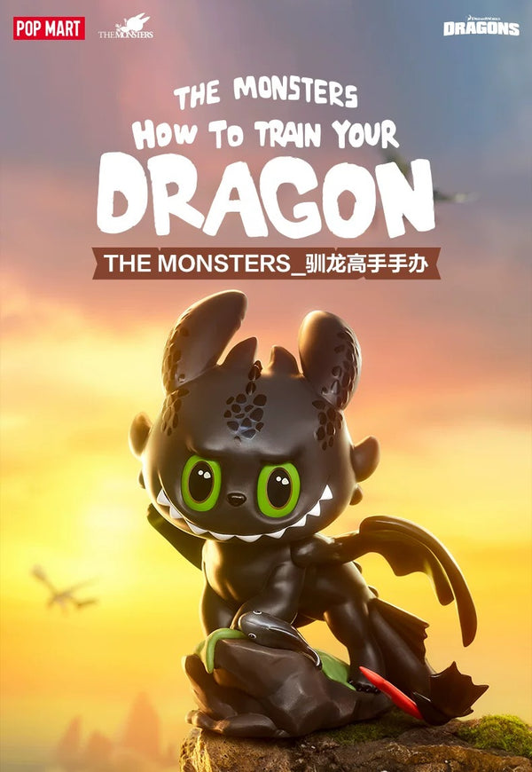 POPMART Labubu The Monsters Tagapagsanay ng Dragon---Itim (bukas na kahon)