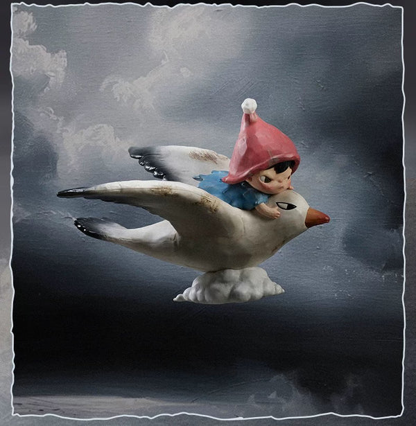 POPMART Pop Mart Hirono cloud figure trendy fashion toy bird gift ornaments