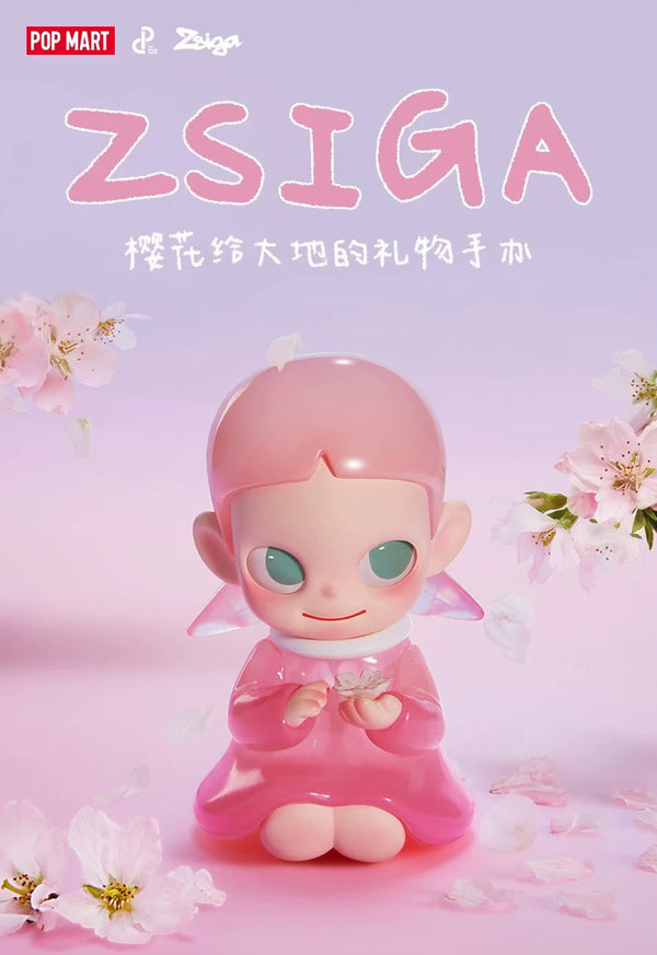 POPMART 泡泡瑪特 Zsiga Sakura na Regalo ng Lupa na Figurine ng Uso at Estilo ng Laro