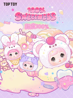 TOPTOY Nommi Glutinous Rice Sweetness 100% Series Plush Blind Box Cute Desktop Ornament Doll Gift (Set of 9)