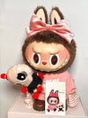 POPMART THE MONSTERS LABUBU Catch Me If You Like Me Valentine's Day Vinyl Doll Limited Gift Box - Pink and White Striped Different Colors