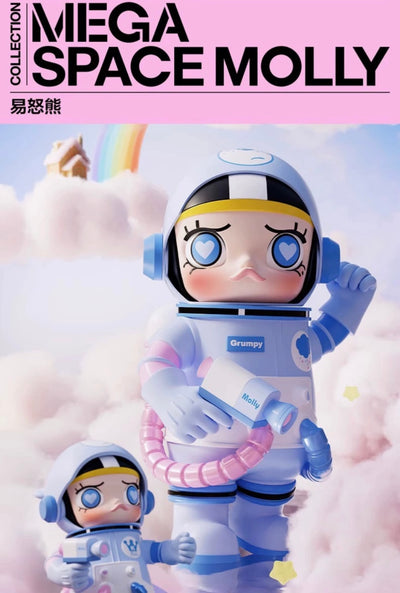 POPMART MEGA SPACE MOLLY Grumpy Bear 400%+100% เซตลิมิเต็ด