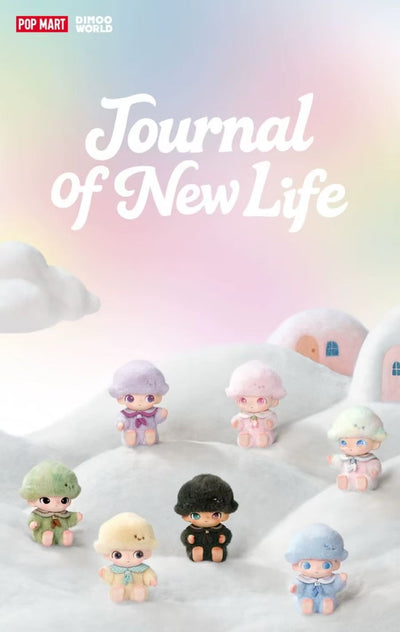 POPMART 泡泡瑪特 DIMOO新生日記系列搪膠毛絨掛件盲盒禮物（一盒六個）