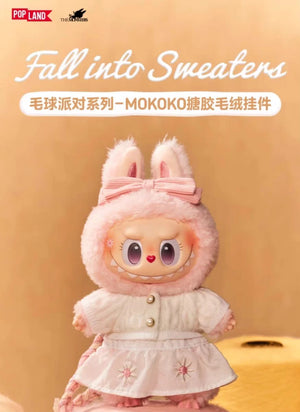 POPMART Pop Mart Fur Ball Party Series Mokoko Vinyl Plush Pendant Hanging Card Figure